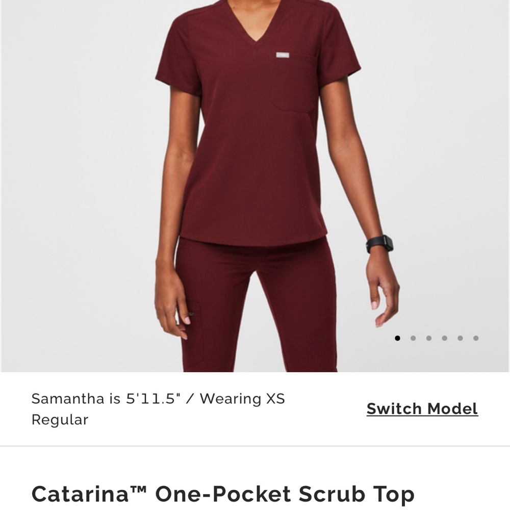 Figs Scrub Set - Burgandy